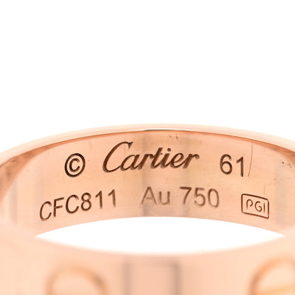 Cartier 18K Pink Gold 5.5mm LOVE Ring 61 9.5 4 of 4