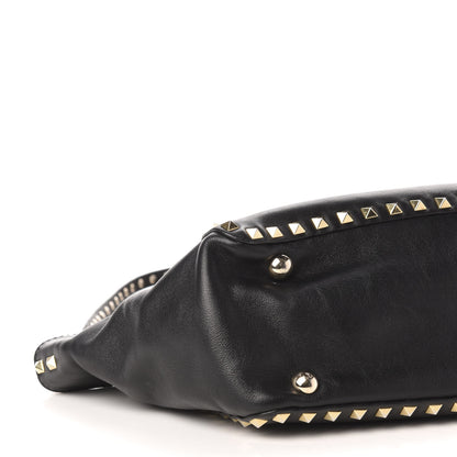 Valentino Garavani Vitello Small Rockstud Tote Black 8 of 12