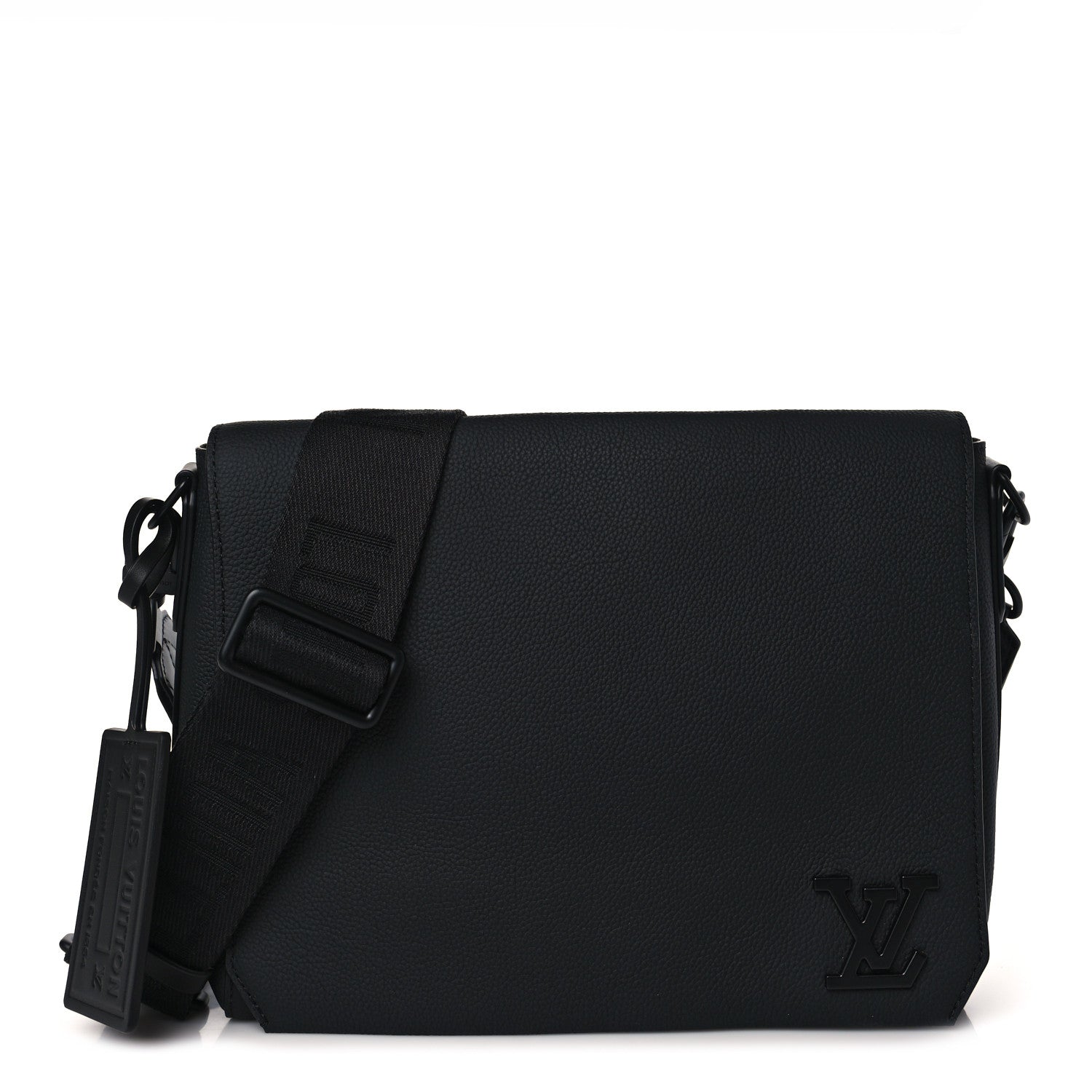 Louis Vuitton Calfskin Aerogram Messenger Black 1 of 8
