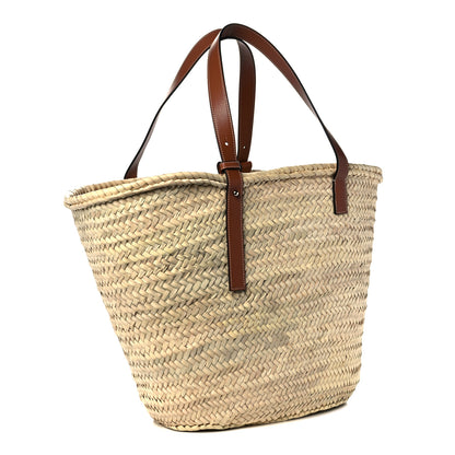Loewe Raffia Large Basket Tote Bag Natural Tan 3 of 10