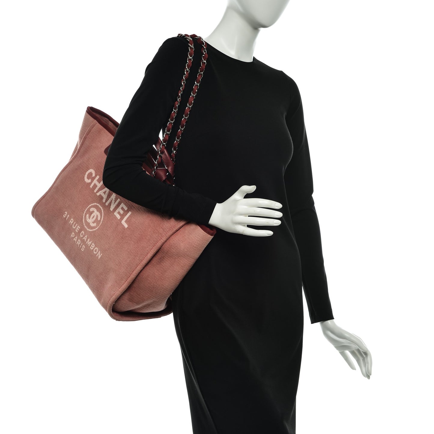 Canvas Large Deauville Tote Red