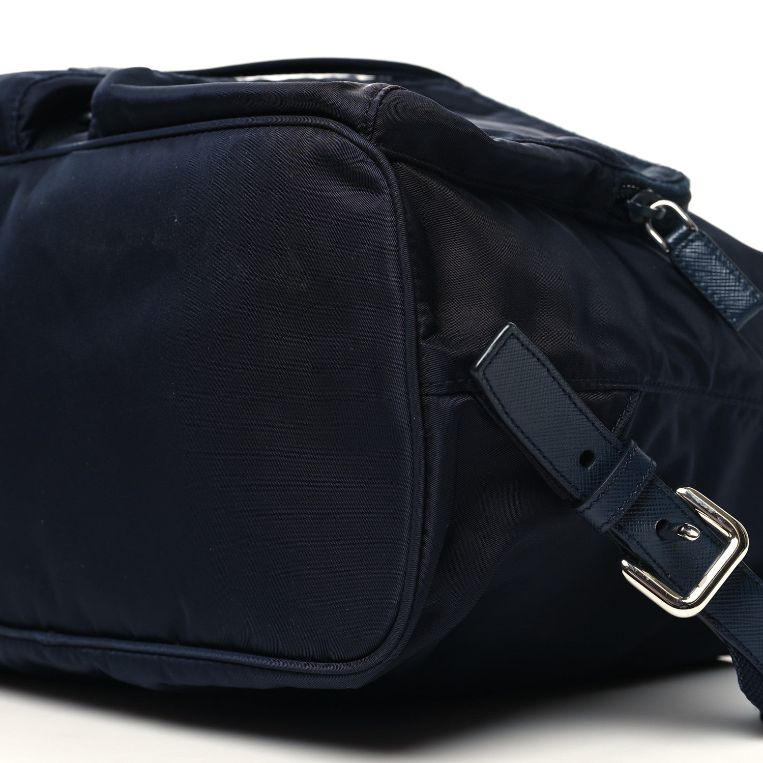 Prada Tessuto Nylon Saffiano Vela Medium Backpack Baltico 9 of 9