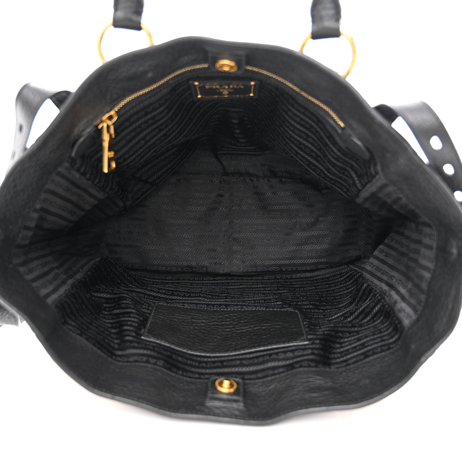 Prada Vitello Daino Tote Black 5 of 12