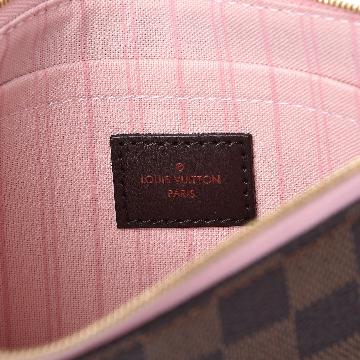 Louis Vuitton Damier Ebene Neverfull MM GM Pochette Rose Ballerine 6 of 7