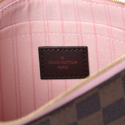 Louis Vuitton Damier Ebene Neverfull MM GM Pochette Rose Ballerine 6 of 7