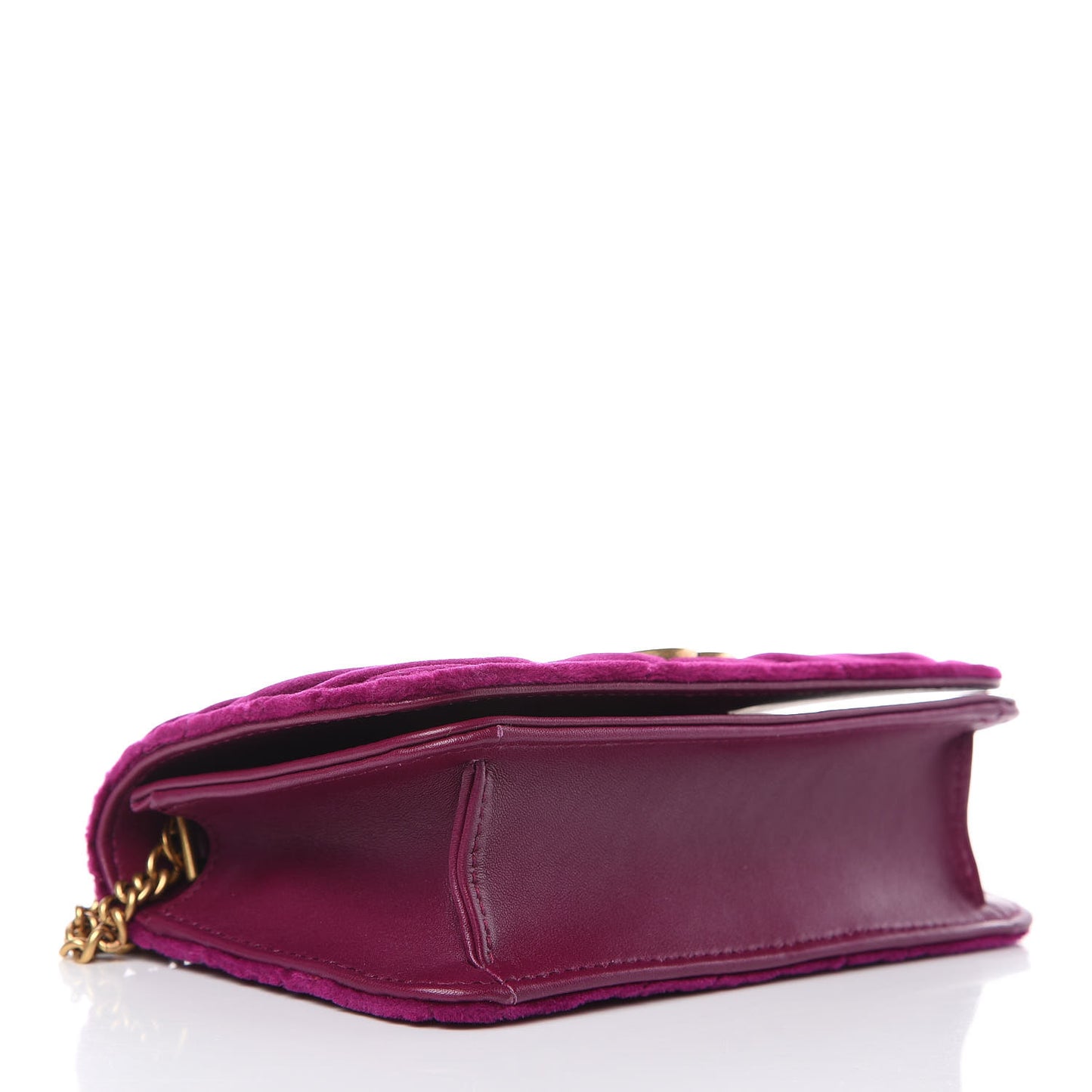 Velvet Matelasse GG Marmont Mini Bag Fuchsia Violet Cyclamen
