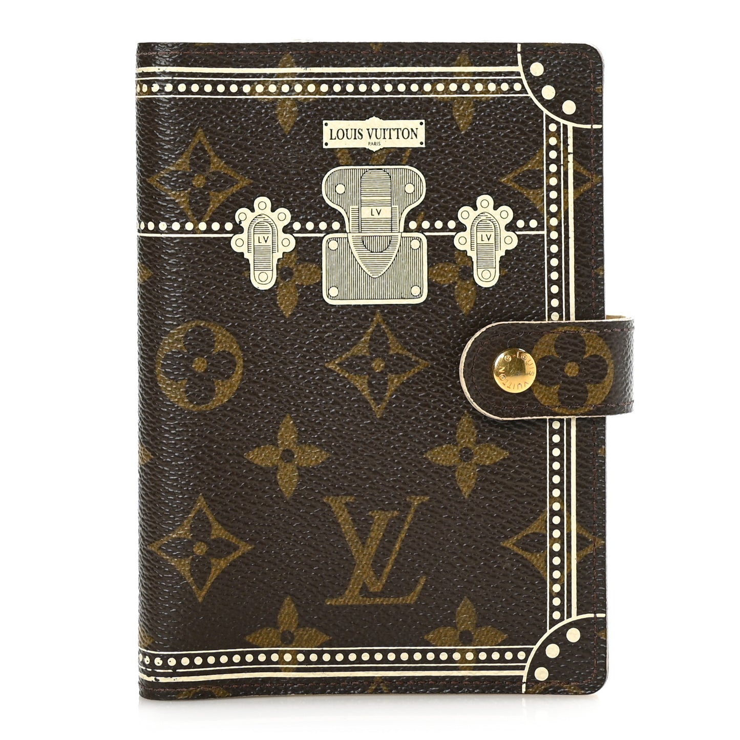 Monogram Trunk Small Ring Agenda Cover White