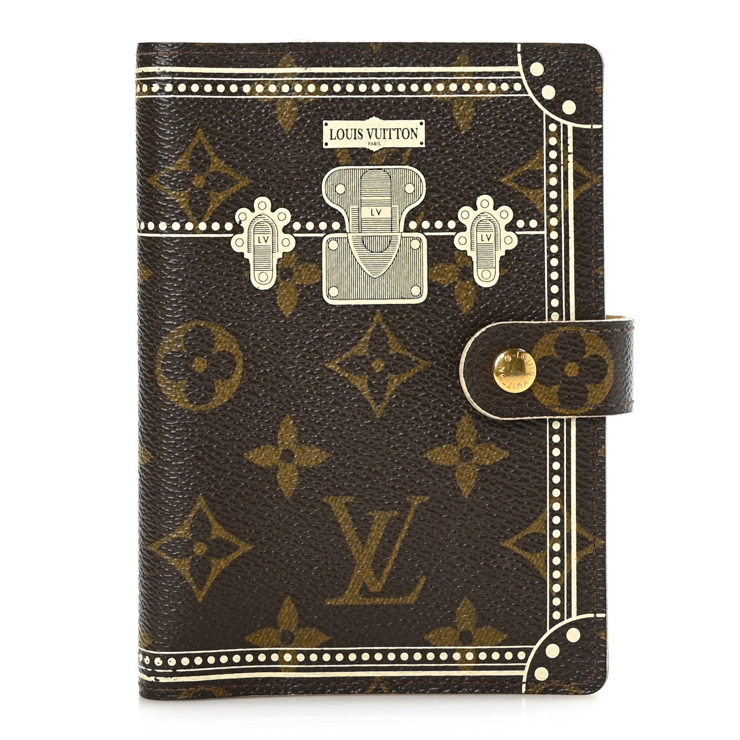 Louis Vuitton Monogram Trunk Small Ring Agenda Cover White 1 of 10