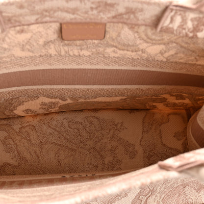 Christian Dior Canvas Embroidered Medium Dioriviera Toile De Jouy Book Tote Rose 5 of 12