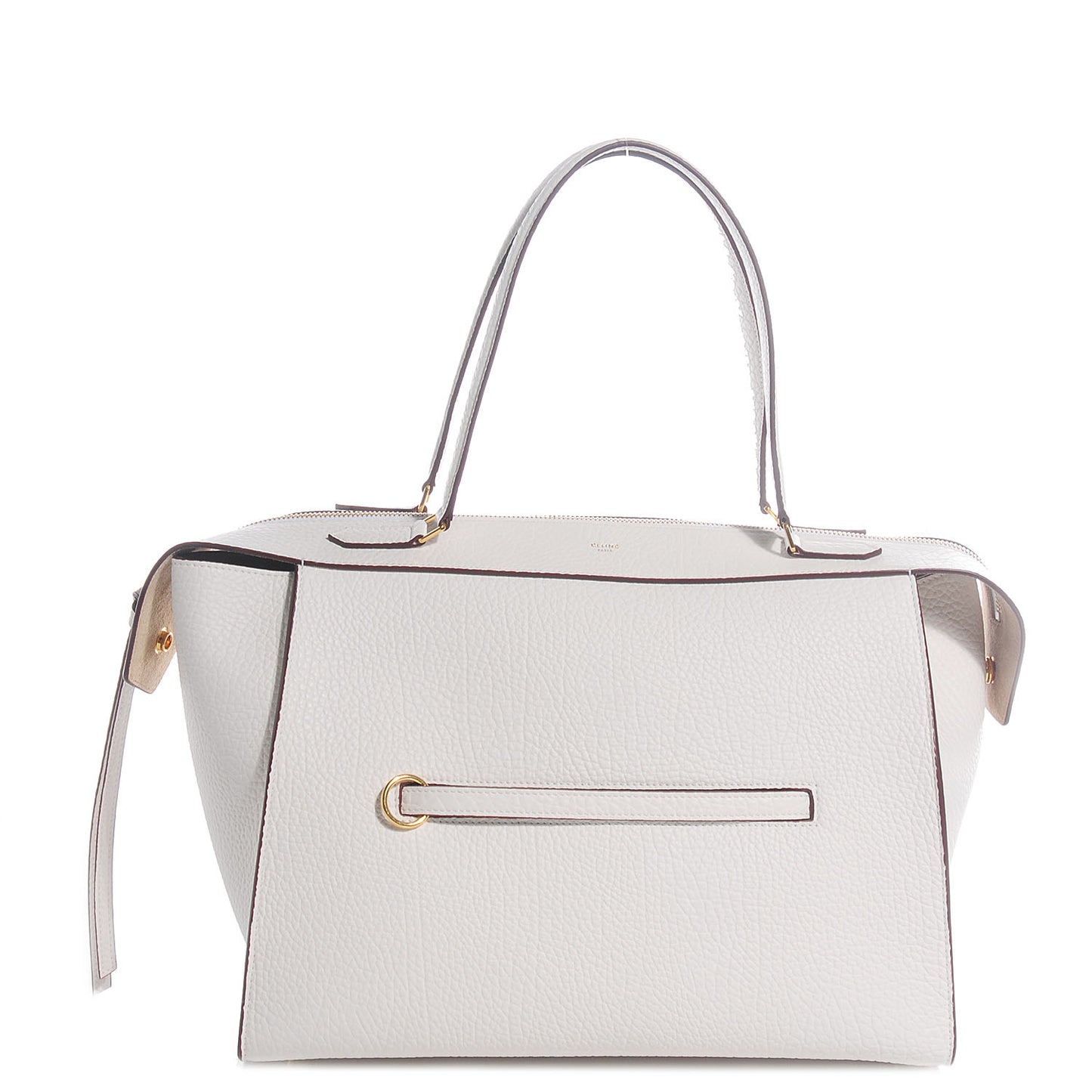 Bullhide Calfskin Medium Ring Bag White