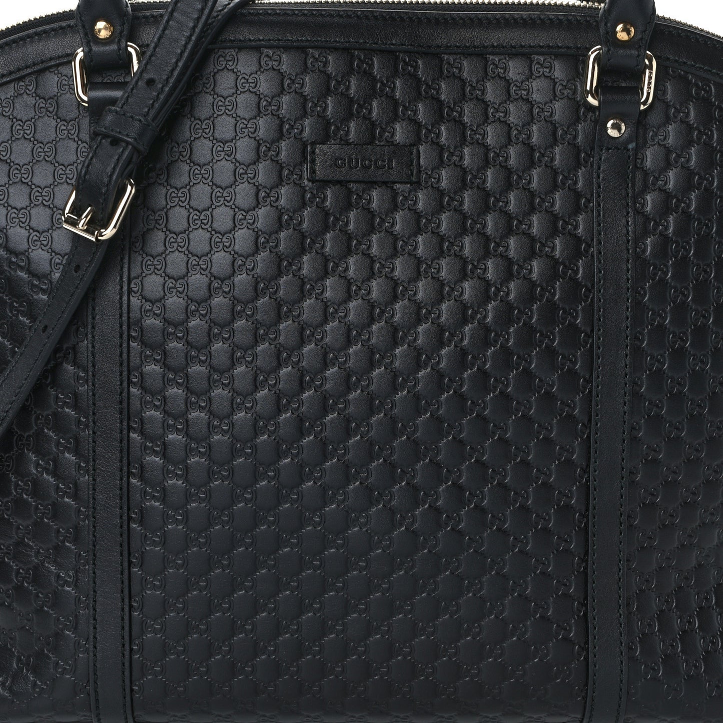 Soft Microguccissima Dome Satchel Black