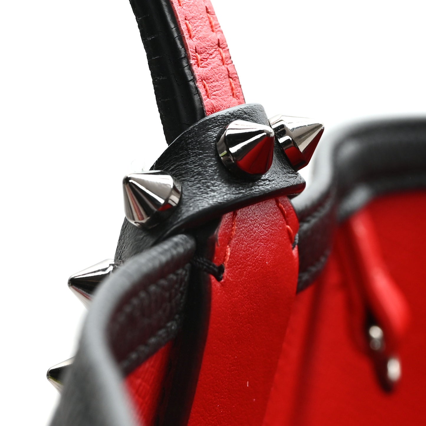 Calfskin Spikes East West Cabata Tote Black