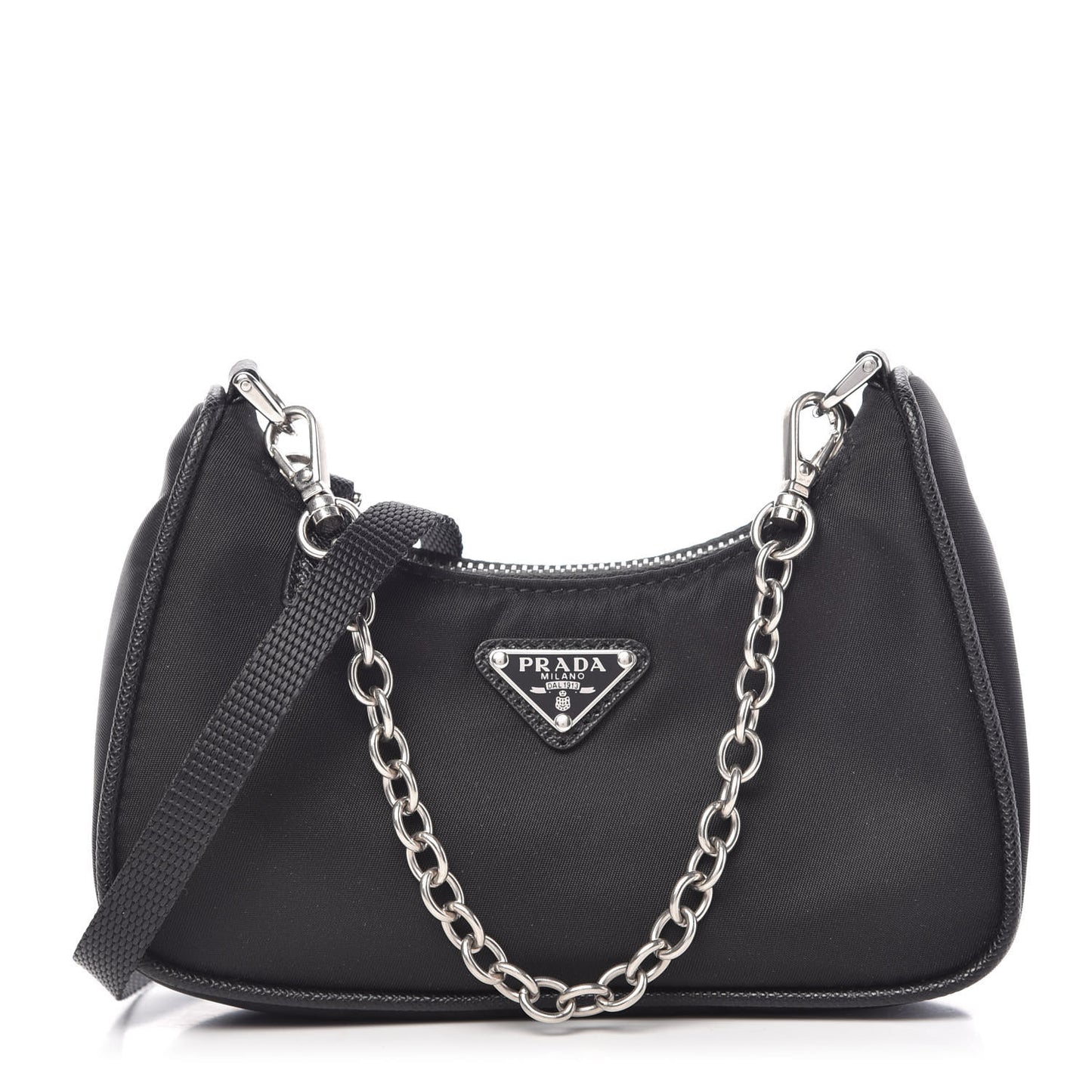Tessuto Nylon Mini Re-Edition 2000 Shoulder Bag Black