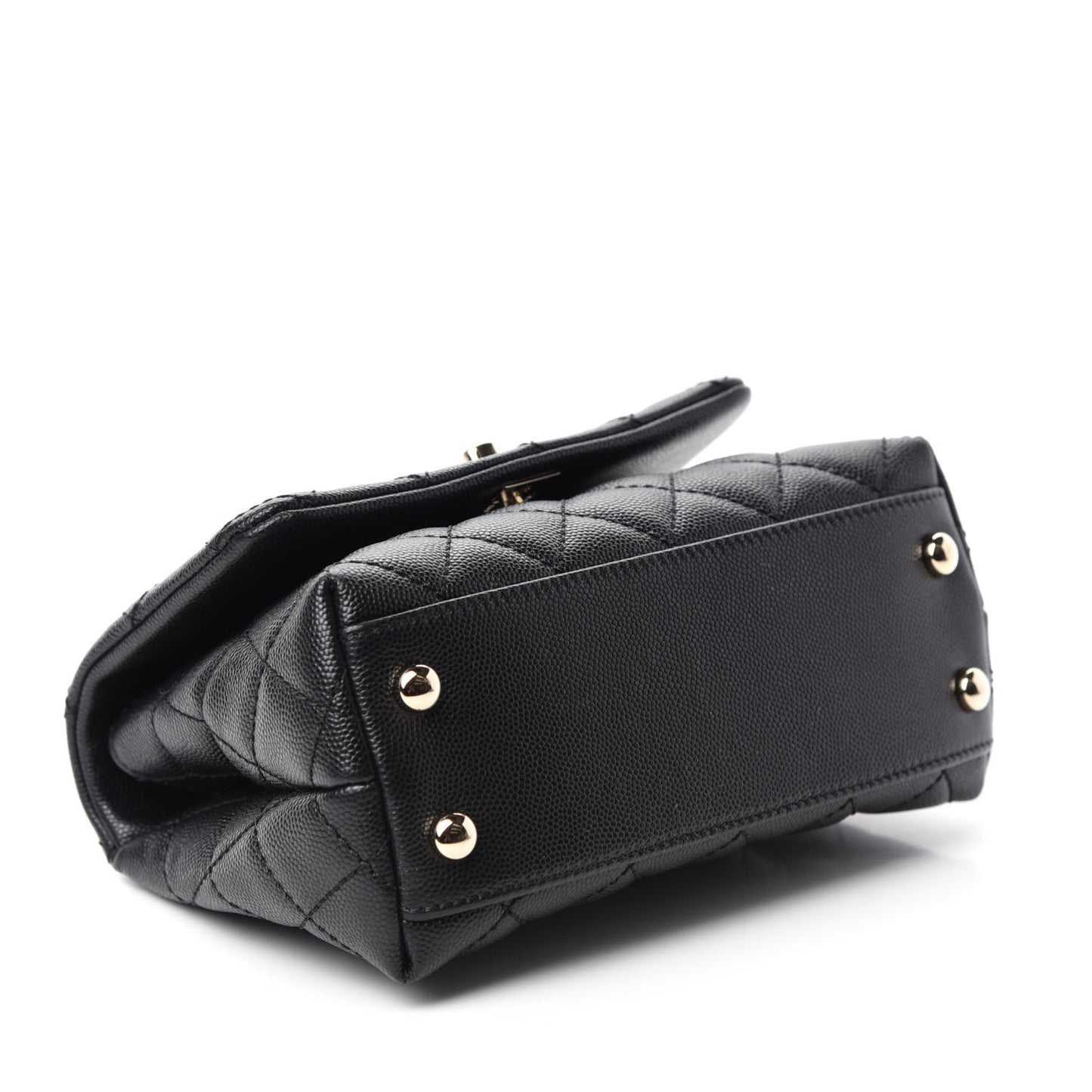 Caviar Quilted Extra Mini Coco Handle Flap Black