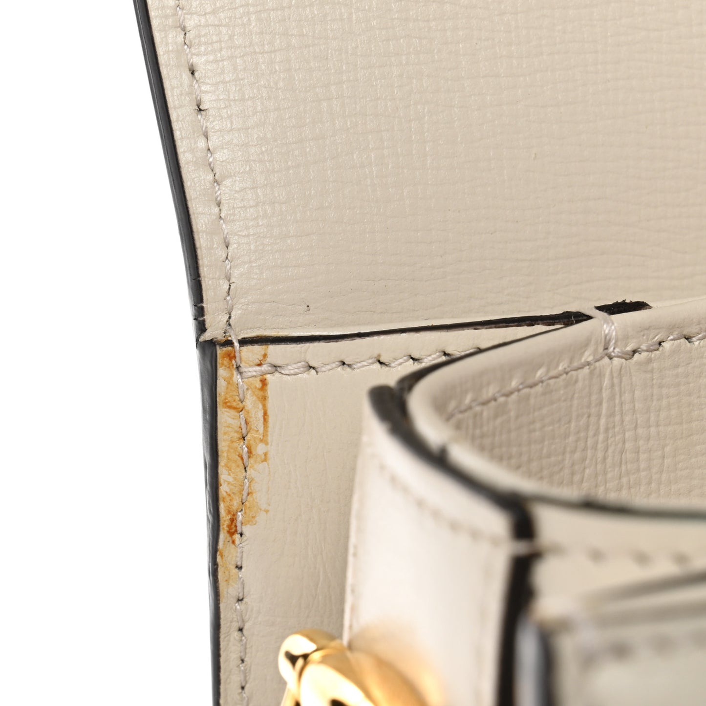 GG Supreme Monogram Horsebit 1955 Shoulder Bag Beige Mystic White