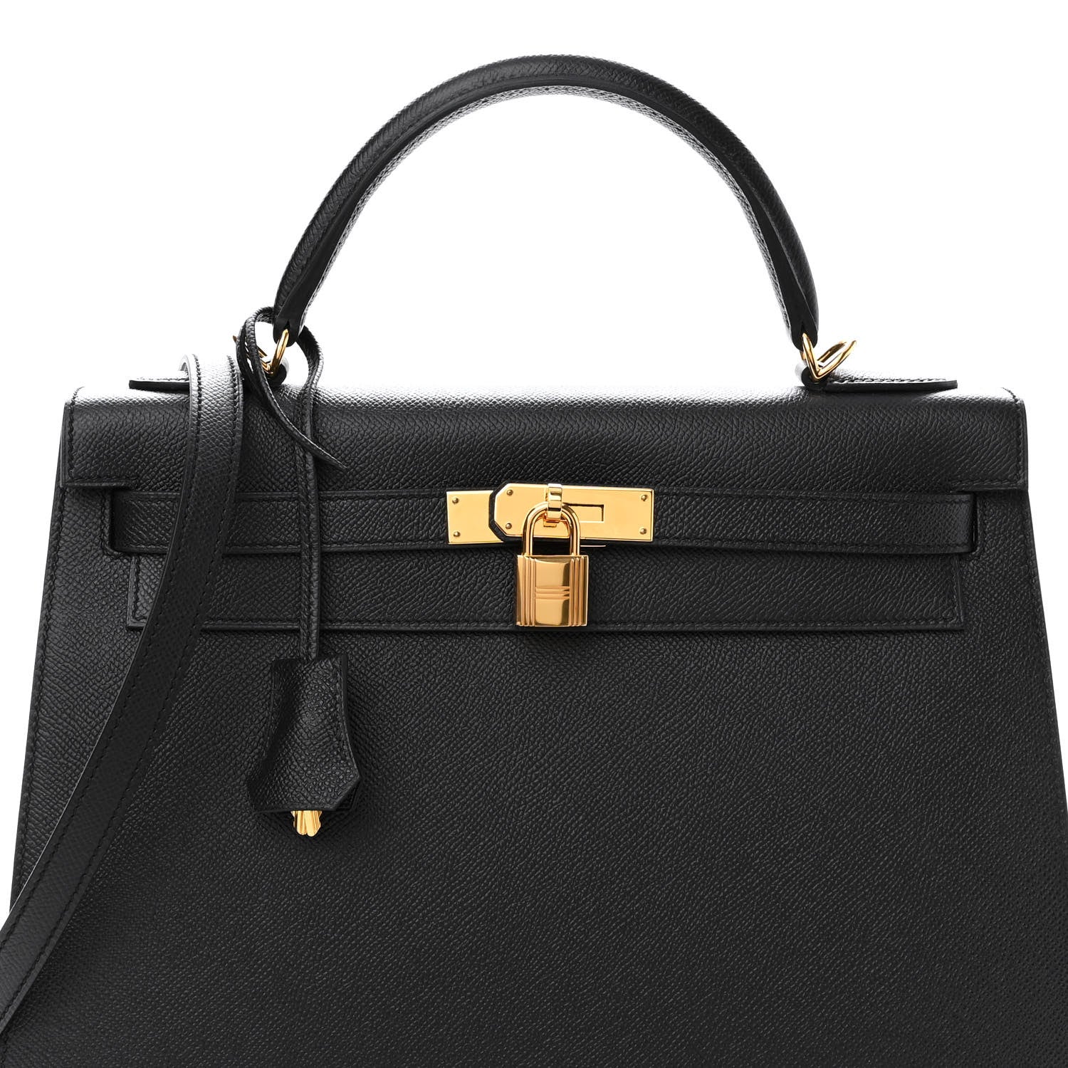 Hermes Epsom Kelly Sellier 32 Black 8 of 10