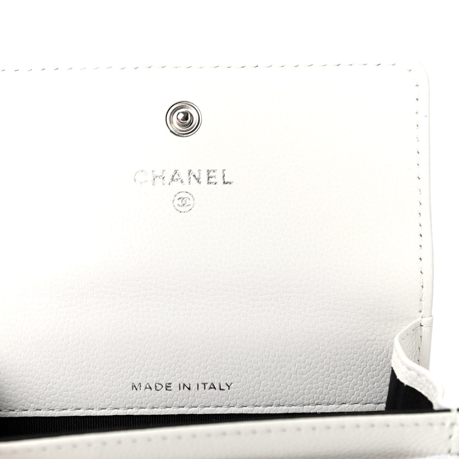 Chanel Caviar Quilted My Everything Flap Card Holder White 7 of 9