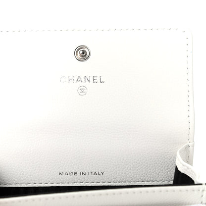 Chanel Caviar Quilted My Everything Flap Card Holder White 7 of 9