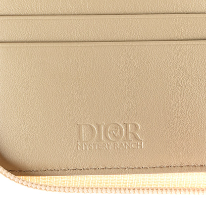 Christian Dior X MYSTERY RANCH Cordura Nylon Calfskin Zipped Bi-Fold Wallet Beige 6 of 7