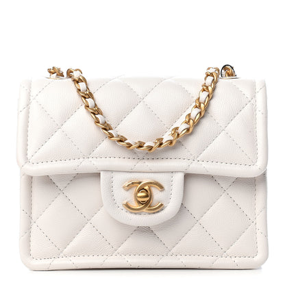 Chanel Caviar Quilted Mini Sweet Classic Flap White 1 of 9