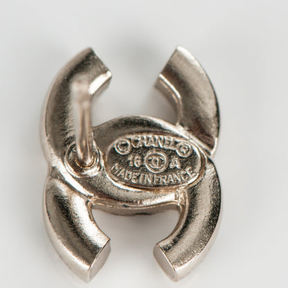 Chanel Crystal CC Earrings Gold 4 of 4