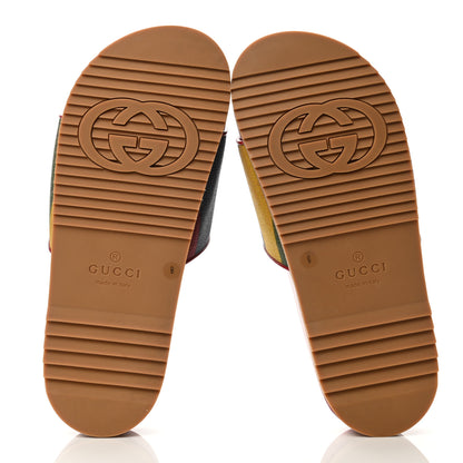 Gucci Canvas Marley Stripe Mens Slide Sandals 8 Multicolor 5 of 9