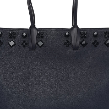 Christian Louboutin Calfskin Empire Spike Studded East West Cabata Tote Navy 8 of 12