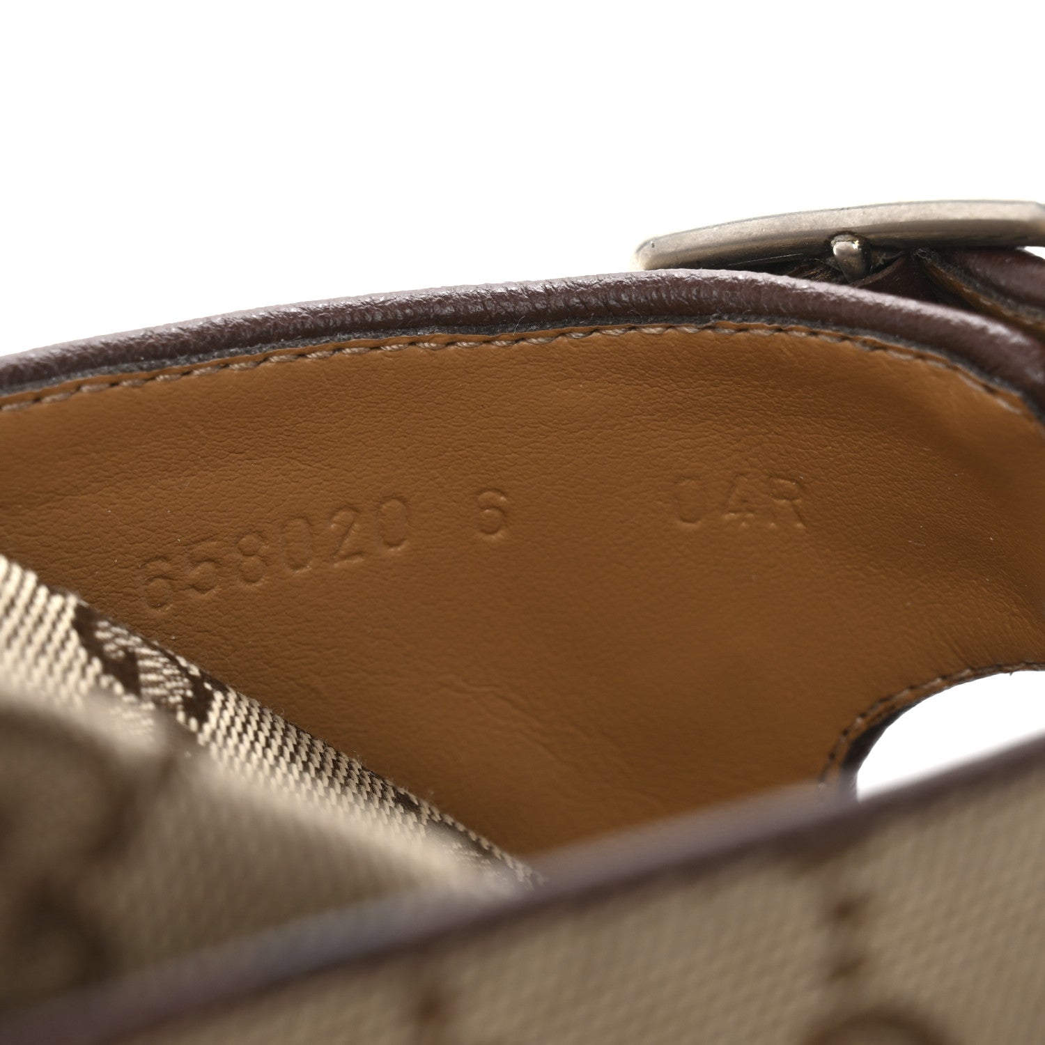 Gucci GG Monogram Lavaredo Eco Fabric Mens Slide Sandals With Straps 6 Beige Ebony Light Brown 9 of 10