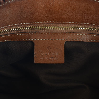 Gucci Calfskin Large Horsebit Chain Hobo Brown 8 of 9