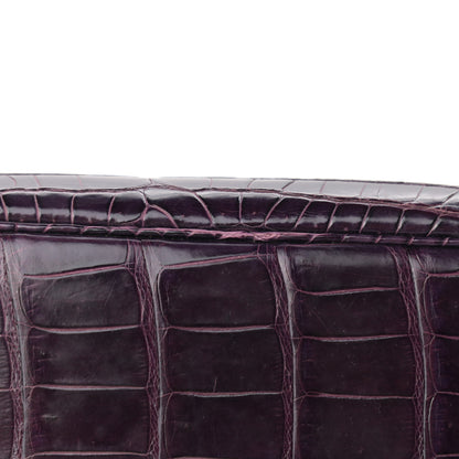 Hermes Shiny Porosus Crocodile Birkin 35 Cassis 13 of 15