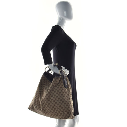 Gucci Monogram Large Horsebit Chain Hobo Dark Brown 2 of 12