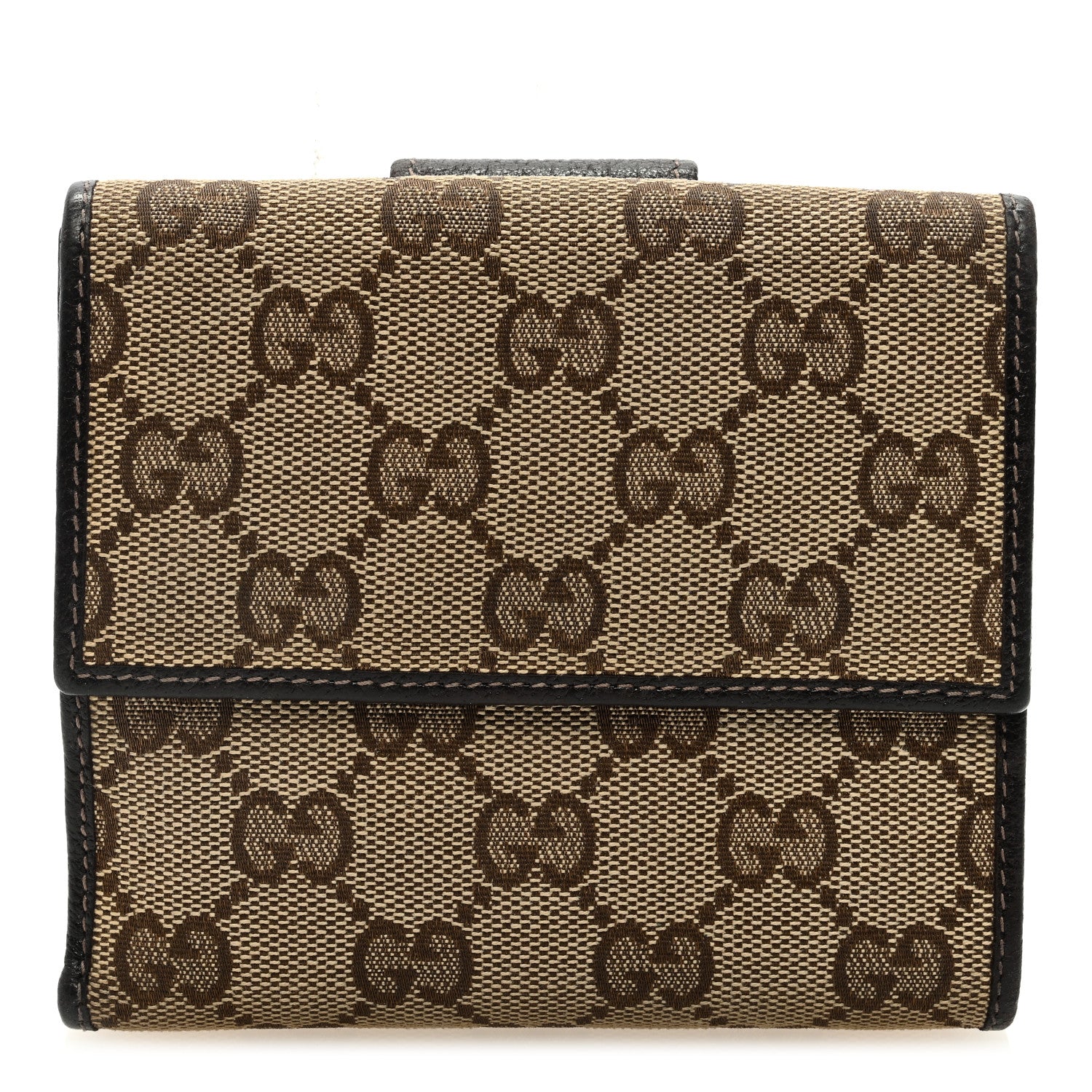 Gucci Monogram Abbey Compact Wallet Dark Brown 1 of 6