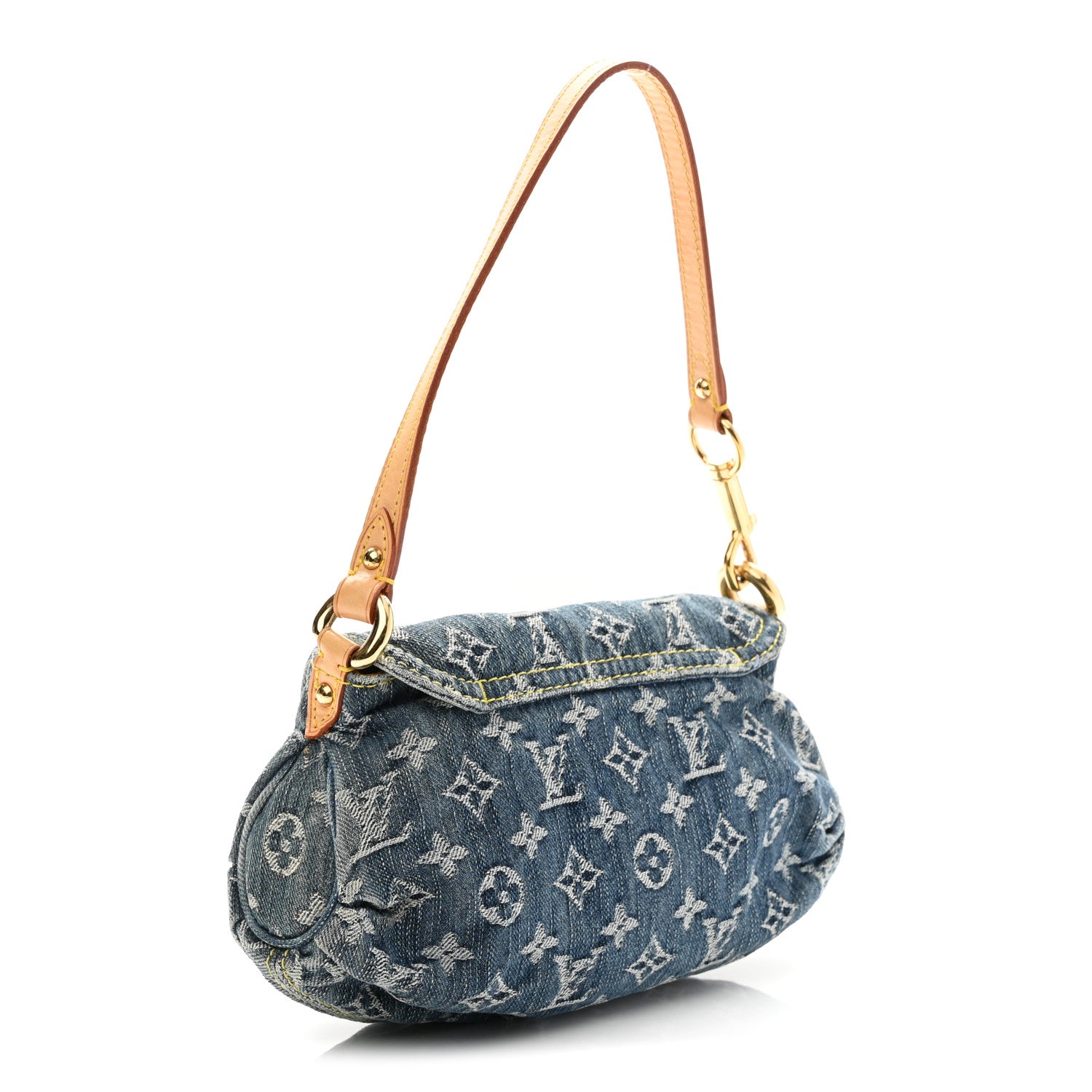 Louis Vuitton Monogram Denim Mini Pleaty Blue 3 of 10