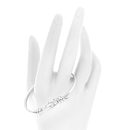 Tiffany Sterling Silver Paloma Picasso Knot Hinged Bangle Bracelet 2 of 4
