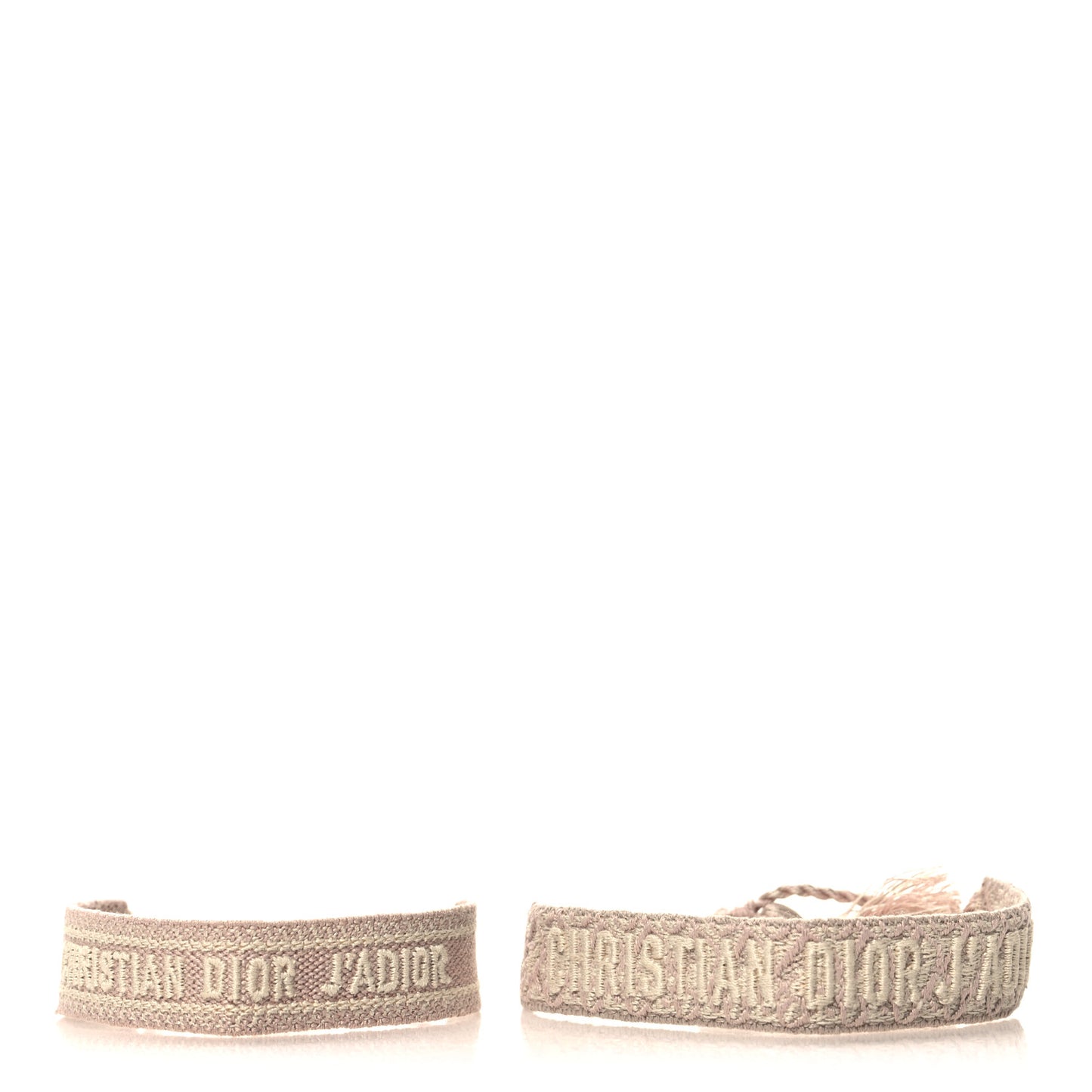 Woven Cotton J'Adior Friendship Bracelet Set Pink
