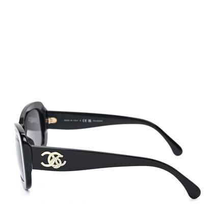 Chanel Acetate Polarized CC Sunglasses 5468B Black 3 of 6