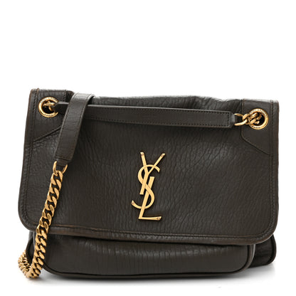 Saint Laurent Grained Lambskin Monogram Medium Niki Chain Satchel Light Musk 1 of 10
