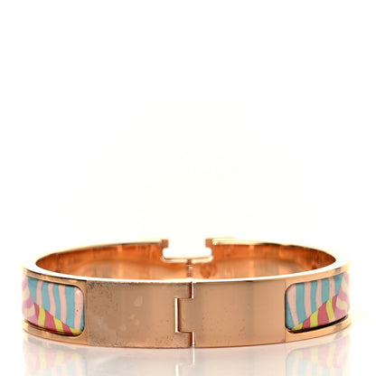 Hermes Enamel Narrow Print Zebres De Tanzania Clic Clac H Bracelet PM Color Patch 3 of 5