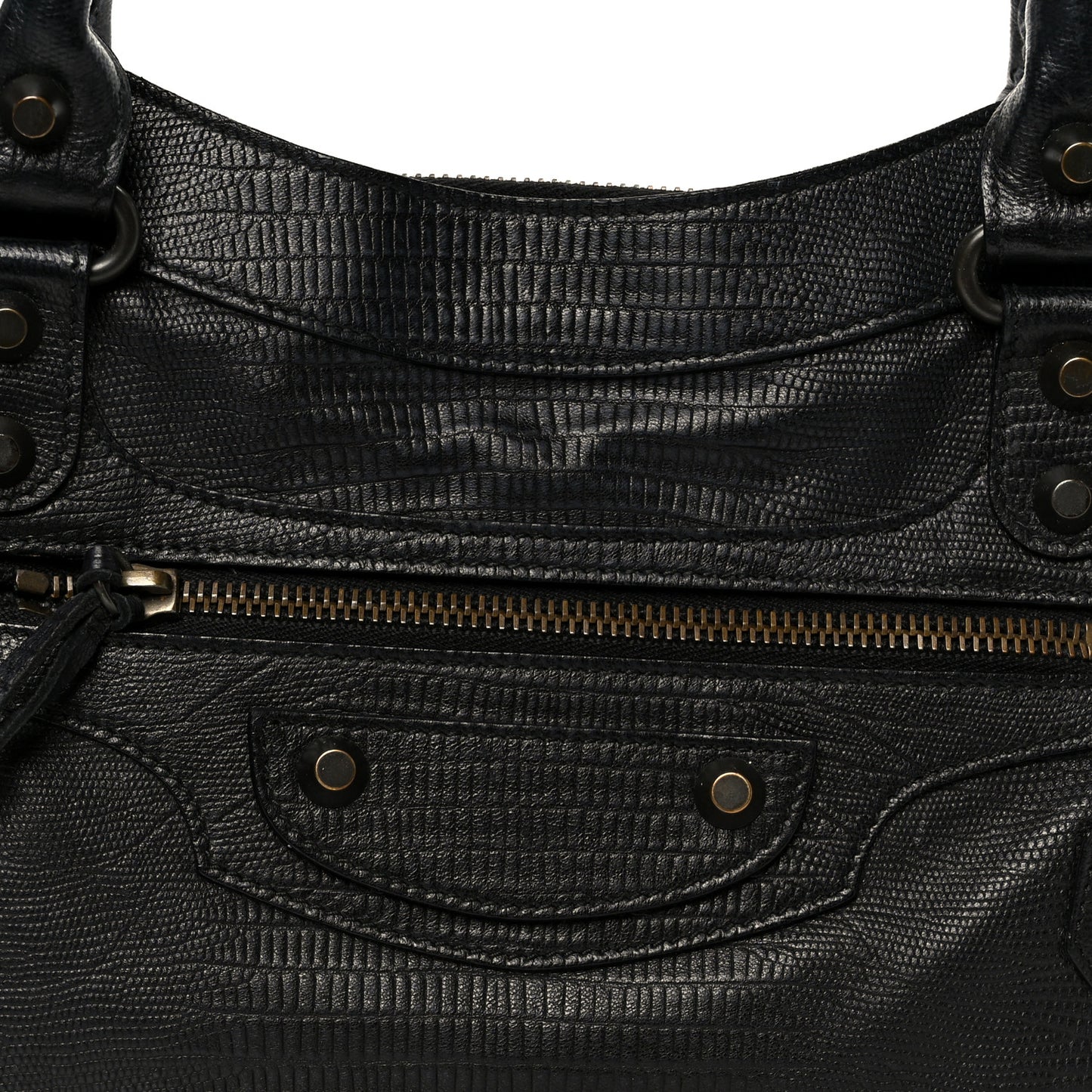 Lizard Embossed First Black