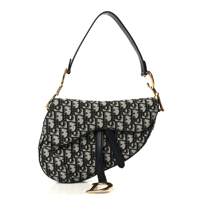 Christian Dior Oblique Saddle Bag Blue 1 of 11