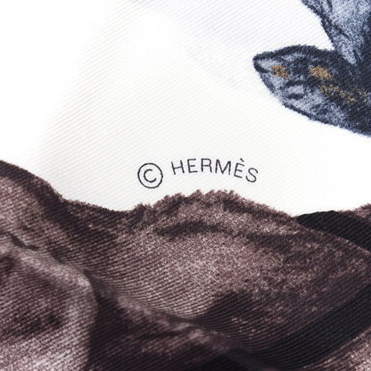Hermes Silk Les Bassets Scarf 70 White Gris Bluete 4 of 4