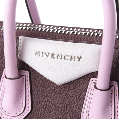 Givenchy Sugar Goatskin Mini Tri-Color Antigona Burgundy Pink White 10 of 10