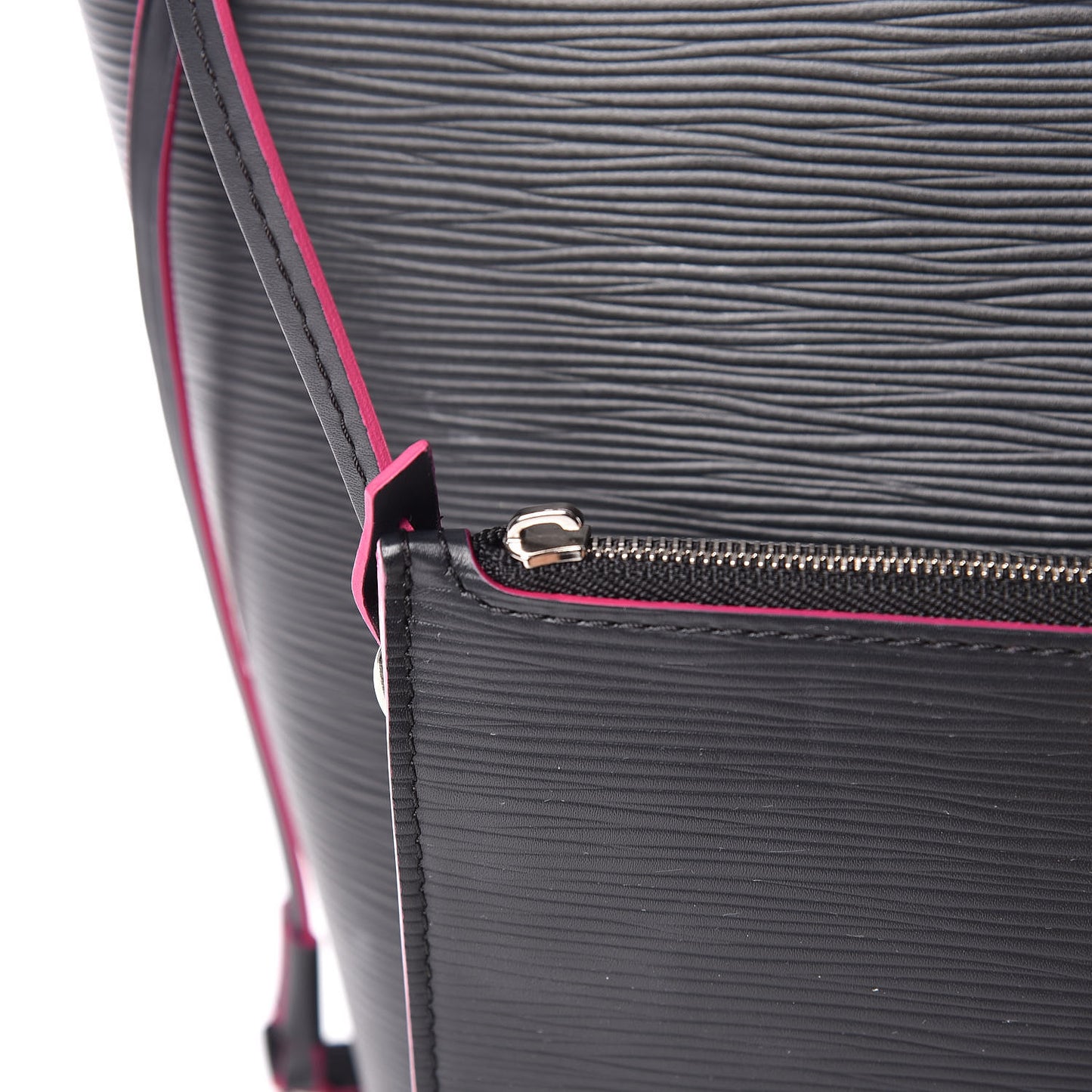 Epi Neverfull MM Black Hot Pink