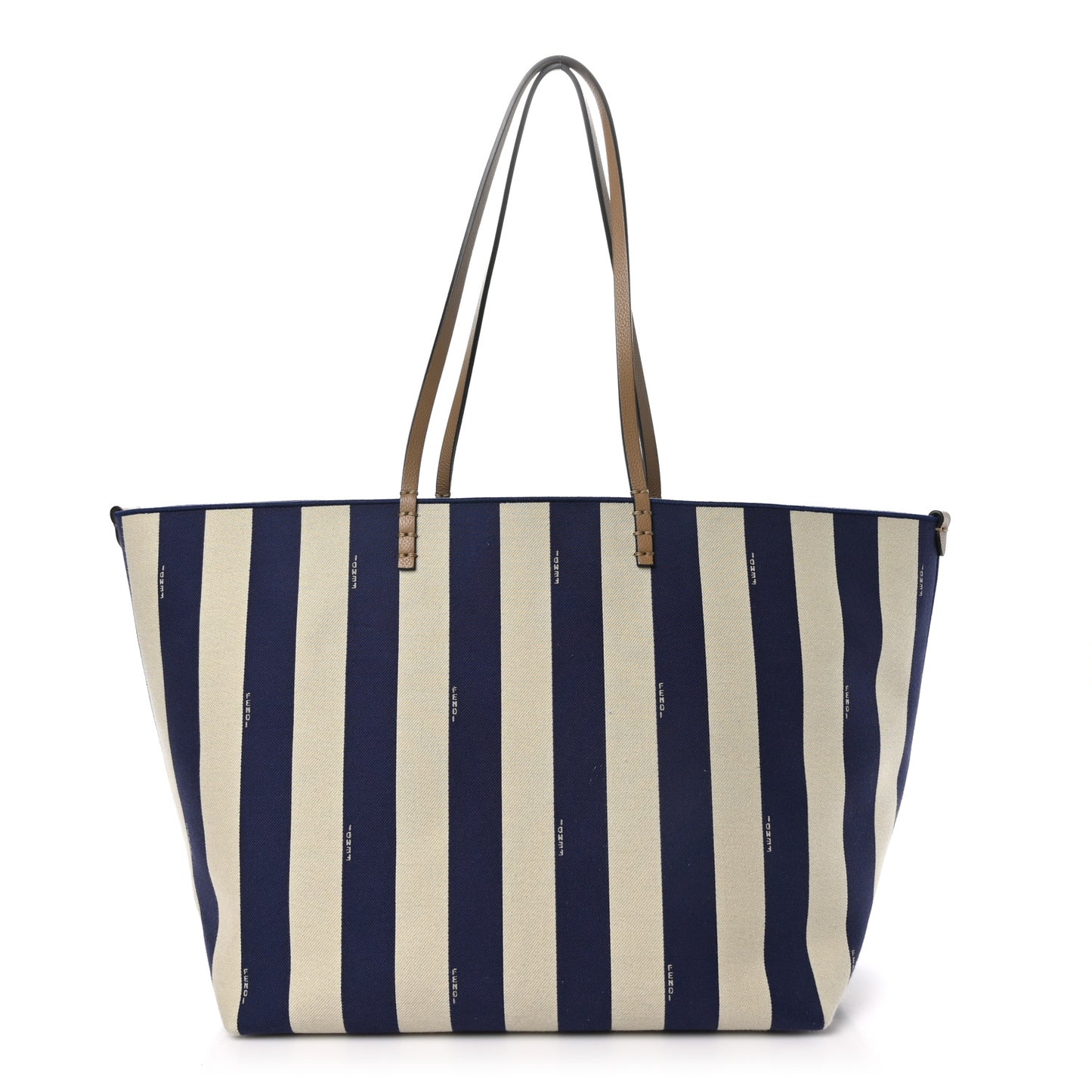 Pequin Vitello Reversible Large Shopping Tote Midnight Blue