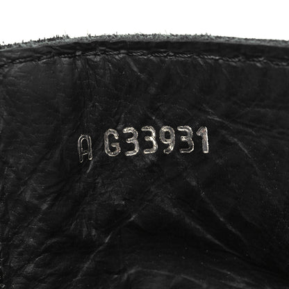 Chanel Calfskin Pearl Cap Toe Short Boots 39 Black 6 of 7