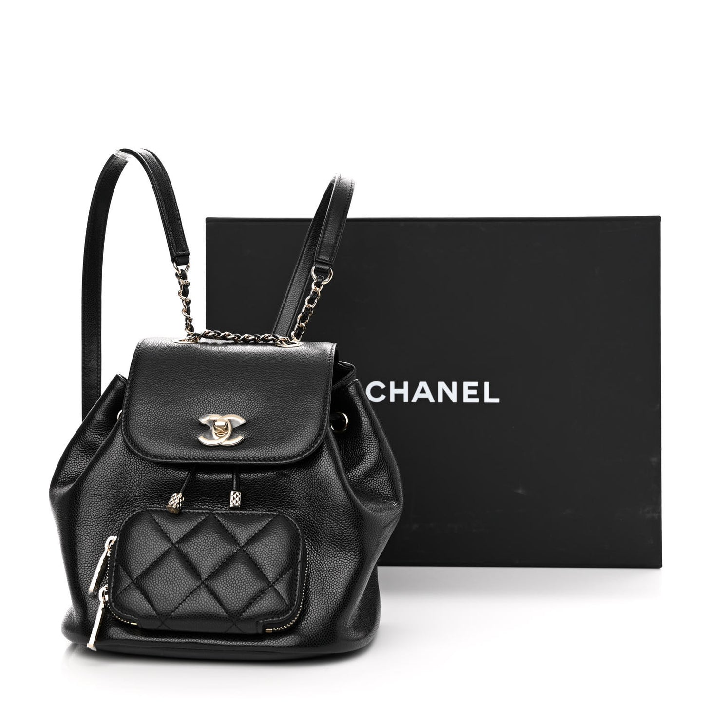 Caviar Quilted Mini Business Affinity Backpack Black