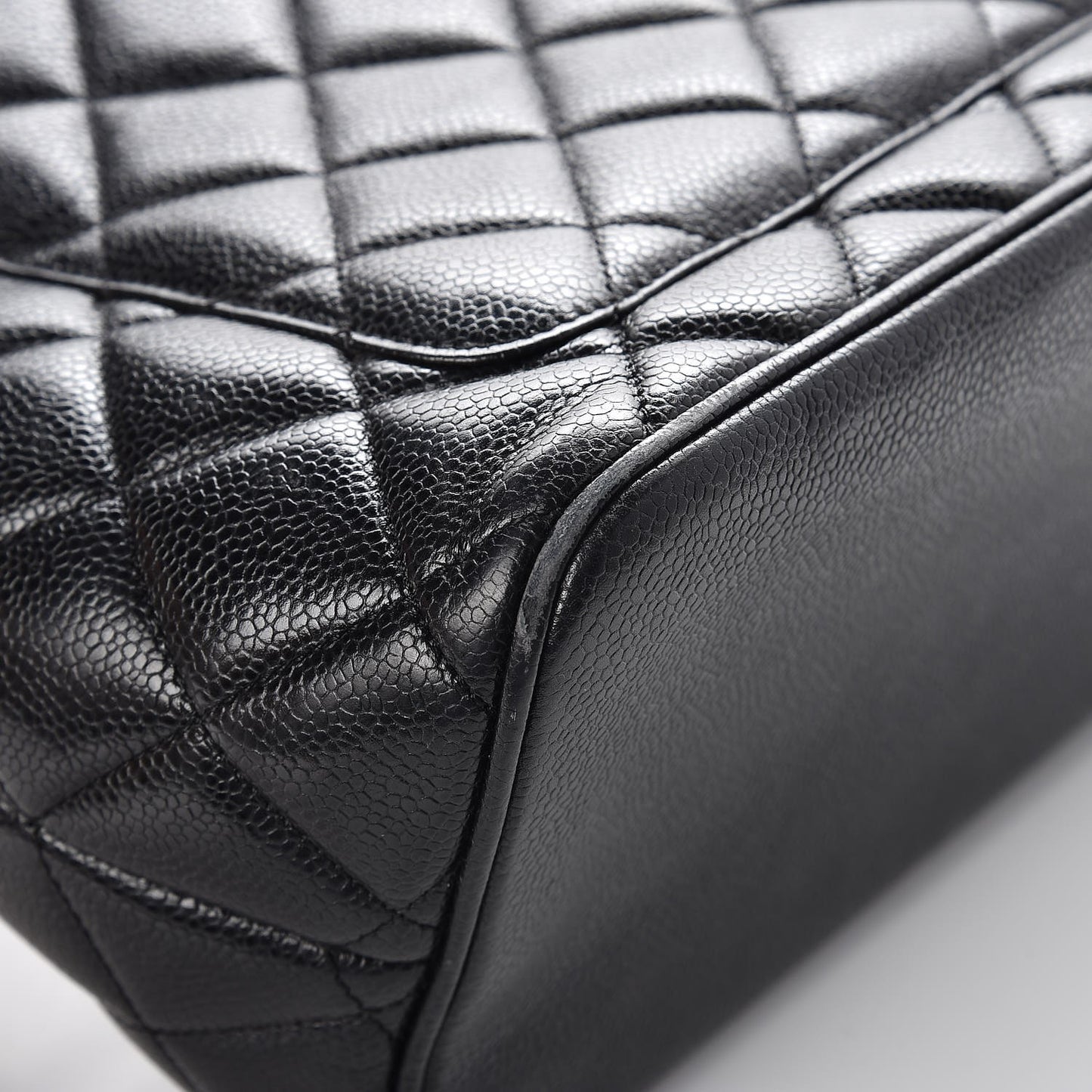 Caviar Quilted Medallion Tote Black