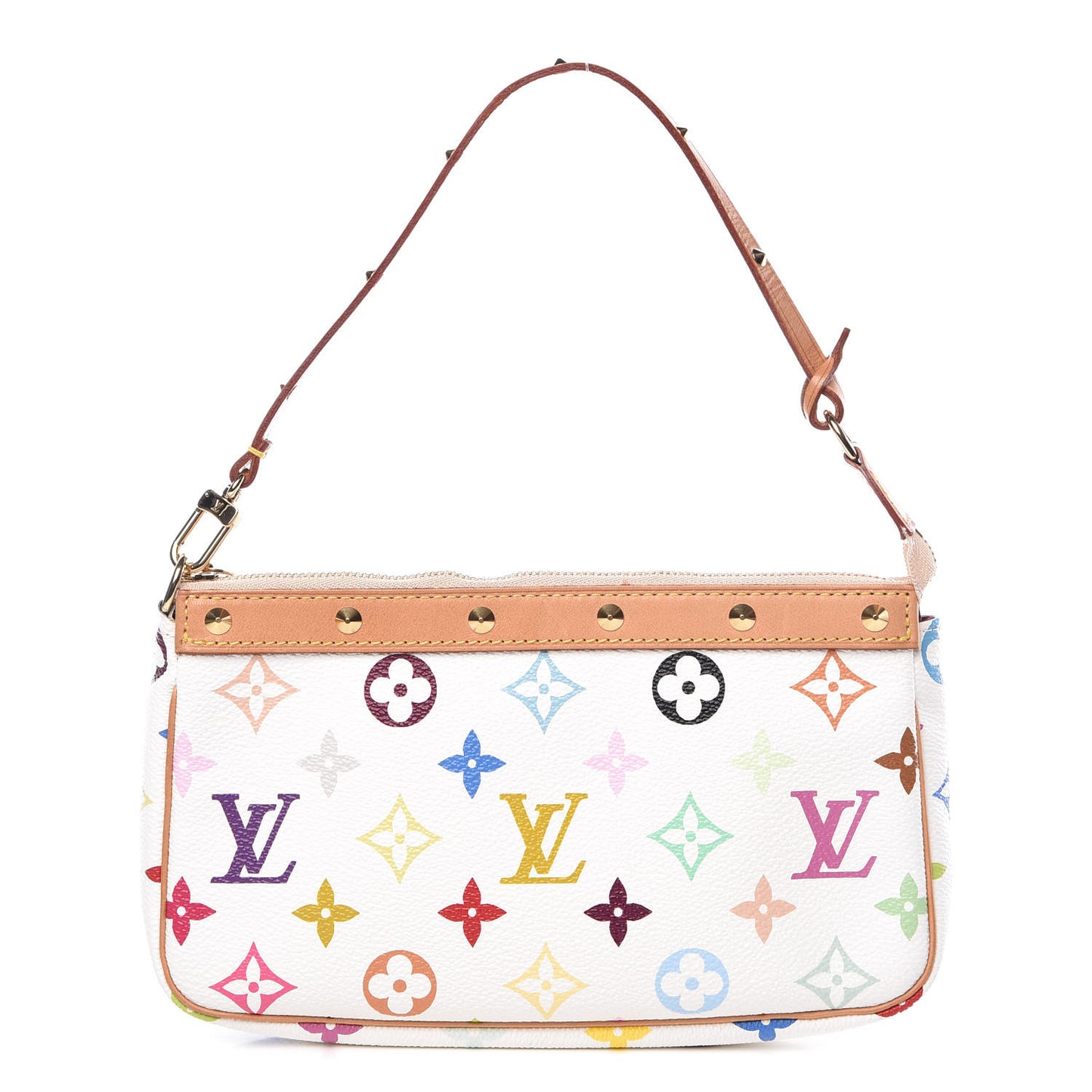 Monogram Multicolor Pochette Accessories White