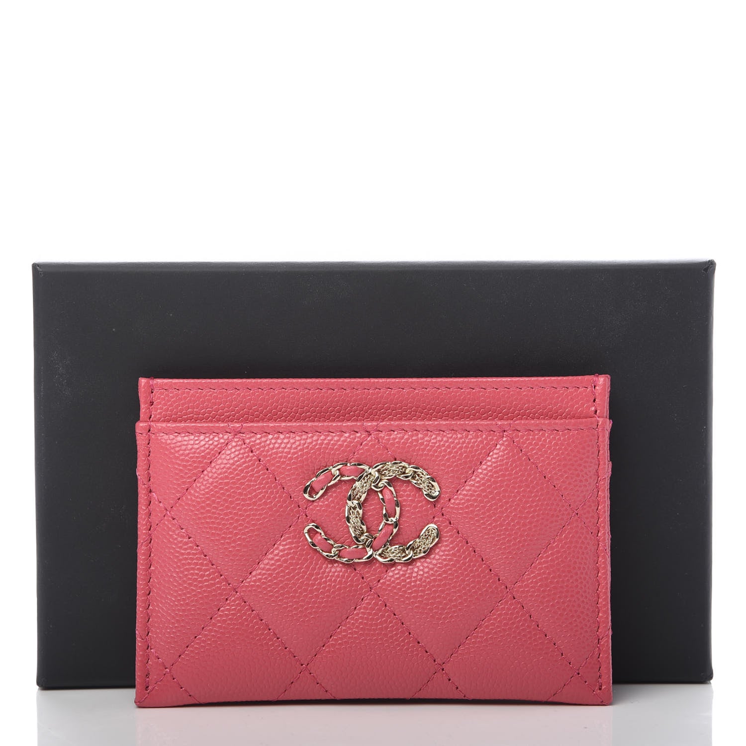 Chanel Caviar Quilted French New Wave Card Holder Rose 9 of 9