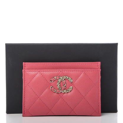 Chanel Caviar Quilted French New Wave Card Holder Rose 9 of 9